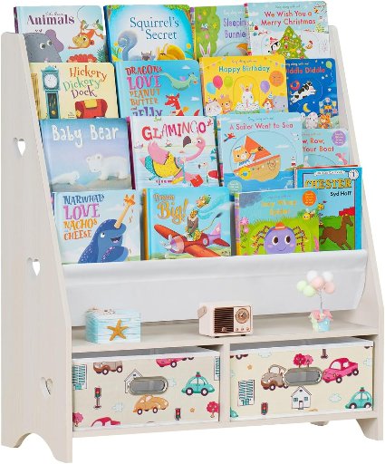 Lerliuo 5 Tier Children’s Bookshelf with Drawers