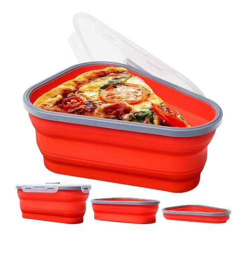 Collapsible Adjustable Reusable Pizza Container (2-Pack)