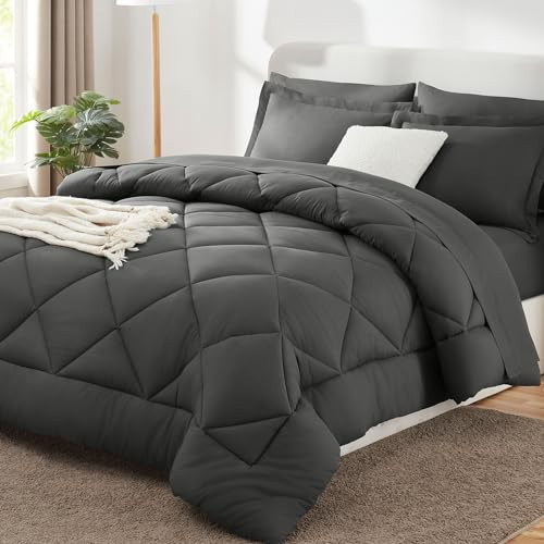 CozyLux 7 Pieces Queen Comforter Set