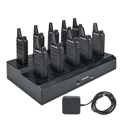 Rechargeable Walkie Talkies Long Range (10 Pack)