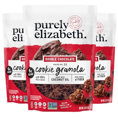 Purely Elizabeth Double Chocolate Cookie Granola 3-Pack