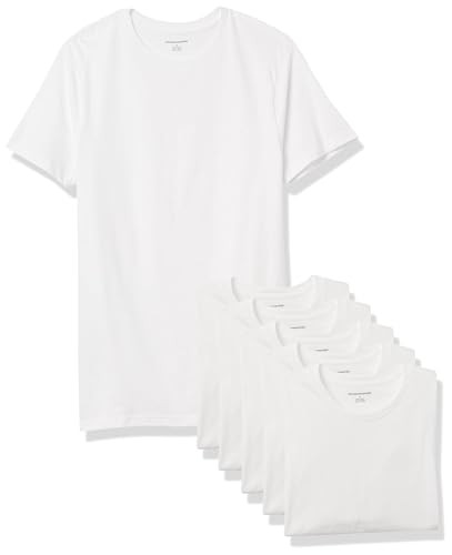 Amazon Essentials Men's Crewneck Undershirt, Pack of 6