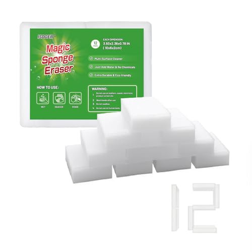 Magic Melamine Sponge Eraser, 12 Pack