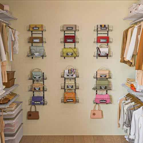 6 Tier Small Over The Door Purse Organizer