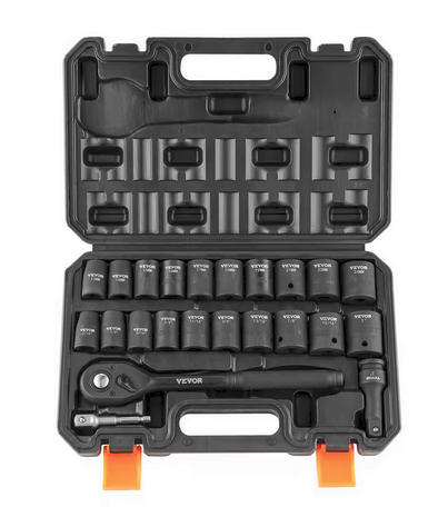 VEVOR 23-Piece, 1/2" Impact Socket Set