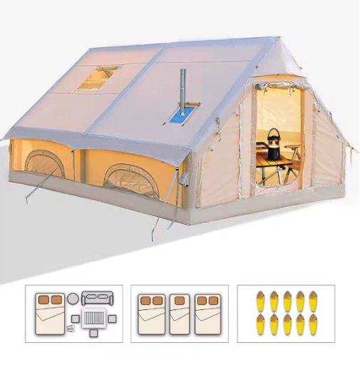 Inflatable Camping Tent with Hand Pump