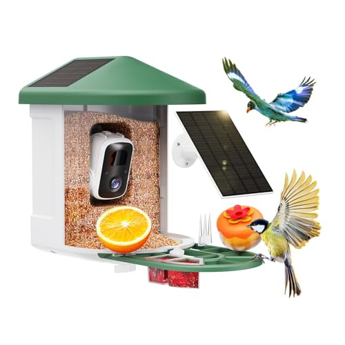 Bird Feeder with Camera with AI Identify Birds Species Solar Panel