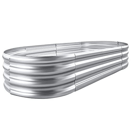 Land Guard 4' x 2' Galvanized Raised Garden Bed Planter Box Kit