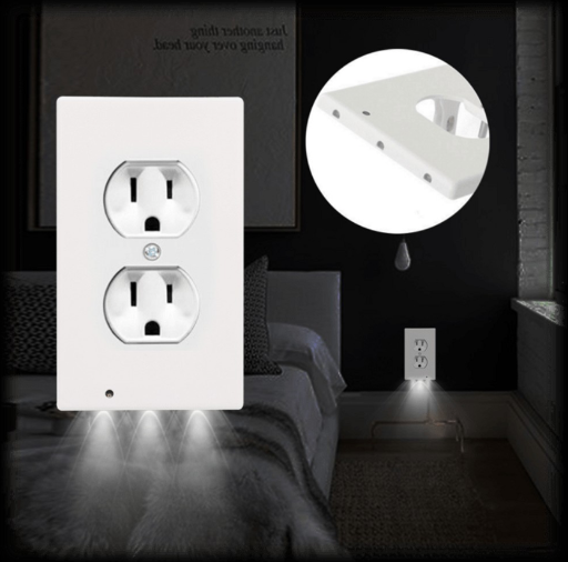 10 Pack of Outlet Covers with LED Nightlight