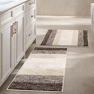 Vaukki Washable Bathroom Rug Set
