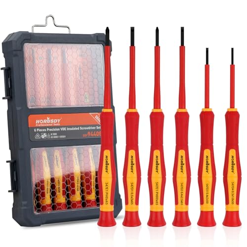 HORUSDY 6-Piece 1000V Insulated Mini Screwdriver Set