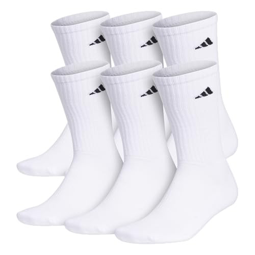 Adidas 6pk Men's Athletic Cushioned Crew Socks