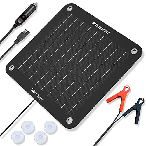 ECO-WORTHY 10W Solar Car Battery Charger Maintainer