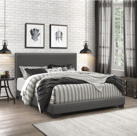 Hillsdale Willow Nailhead Trim Upholstered Queen Bed