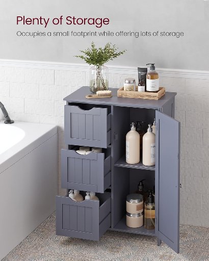 VASAGLE Bathroom Floor Storage Cabinet