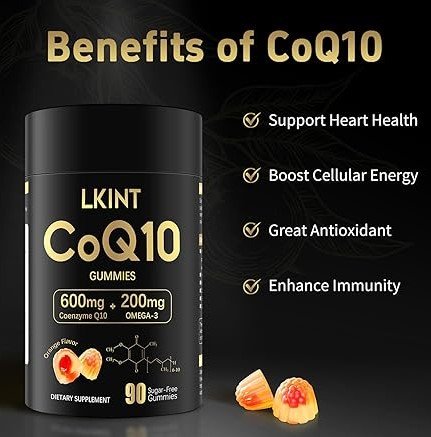 LKINT Orange Flavor CoQ10 600mg Gummies (90-Count)