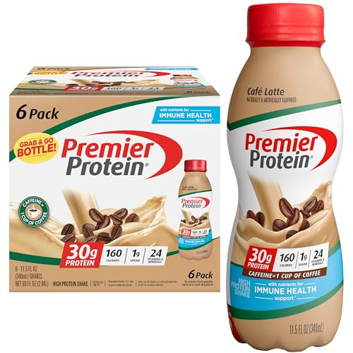 Premier Protein Shakes  Café Latte 6-Count, 11.5 Fl. Oz.