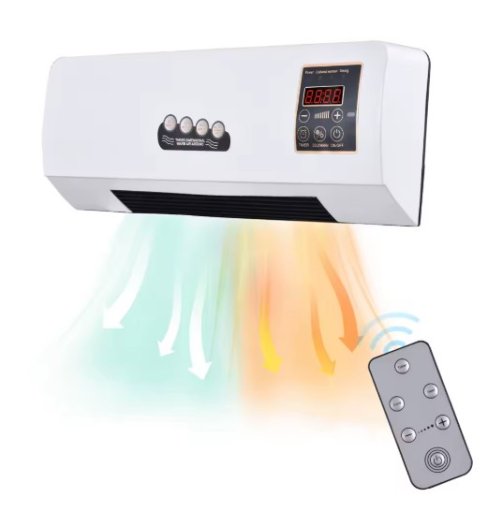 Wall Mounted 2-in-1 Air Conditioner Heater and Fan Combo