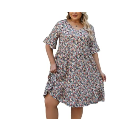 Plus Size V-Neck Dresses - Many options 