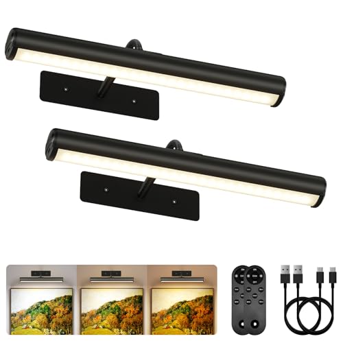 2-Pack 13" EZVALO 4000mAh Rechargeable Picture Lights w/ Remote