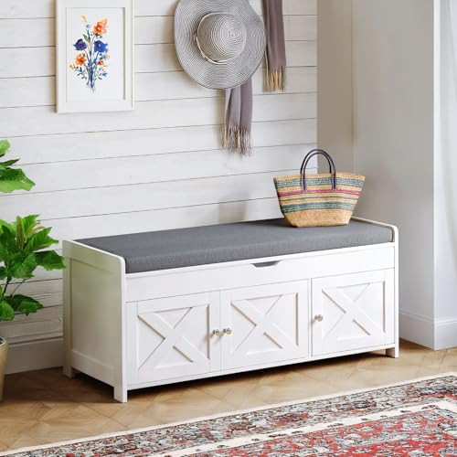 Pipishell 2-Tier Storage Bench Cushion Seat