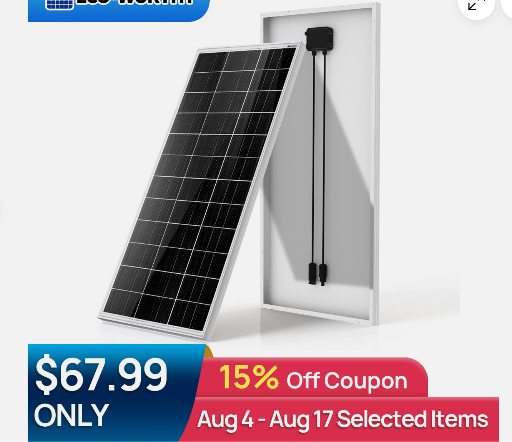 Eco-Worthy 195W 12V Monocrystalline Solar Panel