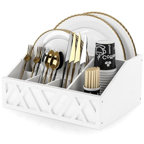 Wood Paper Plate Dispenser and Holder