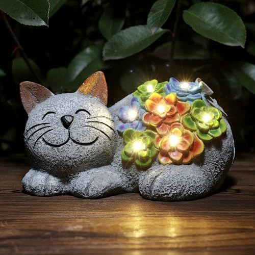 Otdair Solar Garden Decor Cat
