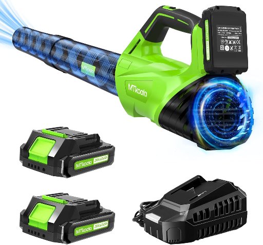 Cordless Leaf Blower W/2, 20 V, 2.6AH Batteries & Charger