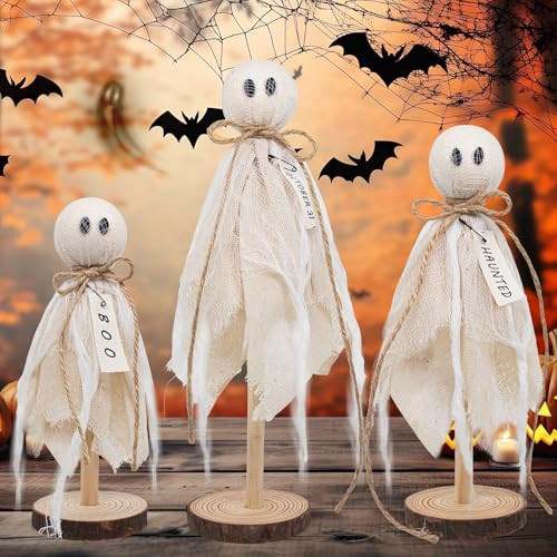 Wooden Ghost Halloween Decorations
