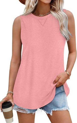 Wiholl Loose Fit Casual Flowy Tops