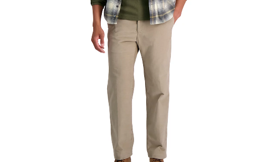 Haggar Men's Classic-Fit Stretch Corduroy Pants