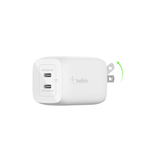 Belkin 65W Dual Port GaN USB-C Wall Charger