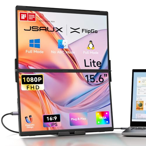 JSAUX FlipGo Lite Portable Dual Stacked Monitor