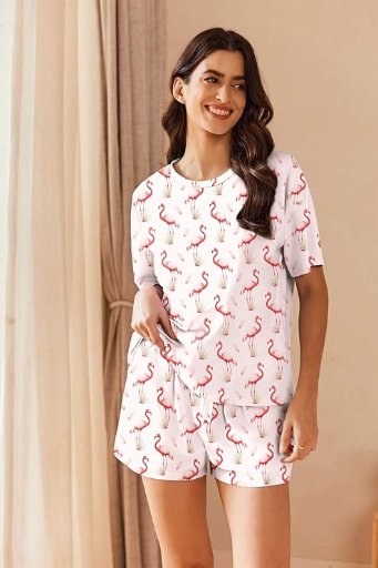 Ekouaer Cotton Pajamas Short Set