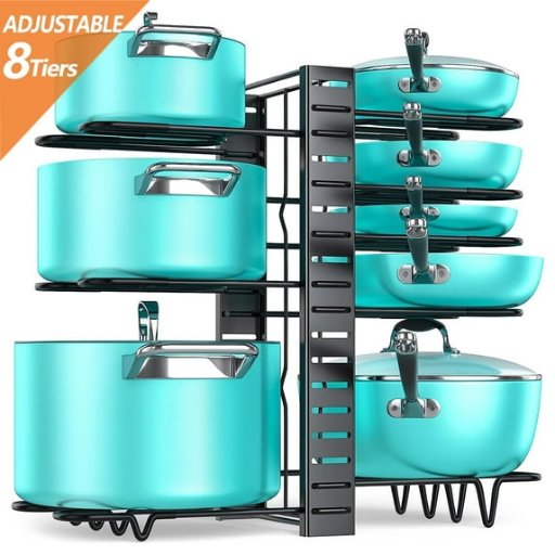 PHANCIR 8 Tier Pot and Pan Organizer Rack