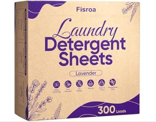 Fisroa Laundry Detergent Sheets Lavender, 300 Loads