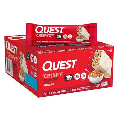 Quest Nutrition Crispy Protein Bar 12-Count (Fruity Cereal)