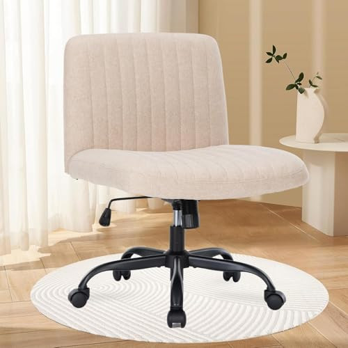 Criss Cross Chair Legged Office Wide Comfy Desk Seat