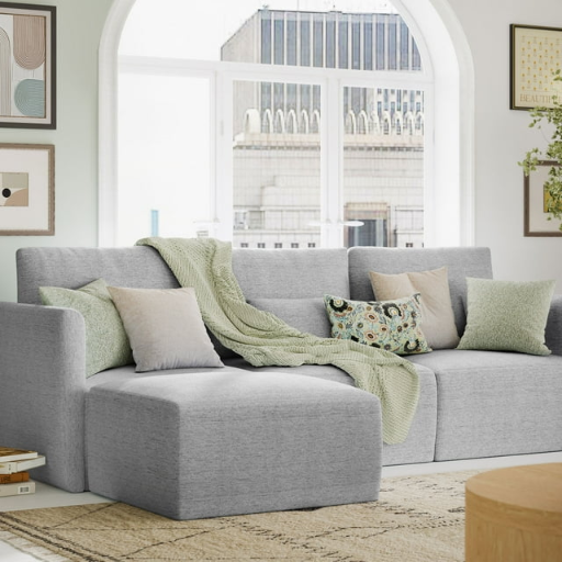 Drew Modular Sectional Sofa with Ottoman