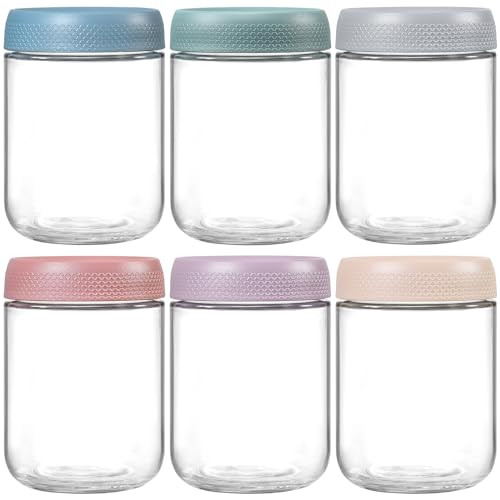 Airtight Overnight Oats Containers, Set of 6