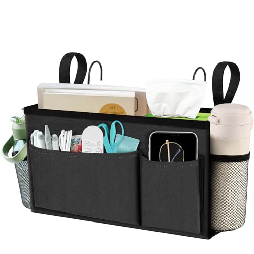 BlissTotes Bedside Storage Organizer Dark Gray