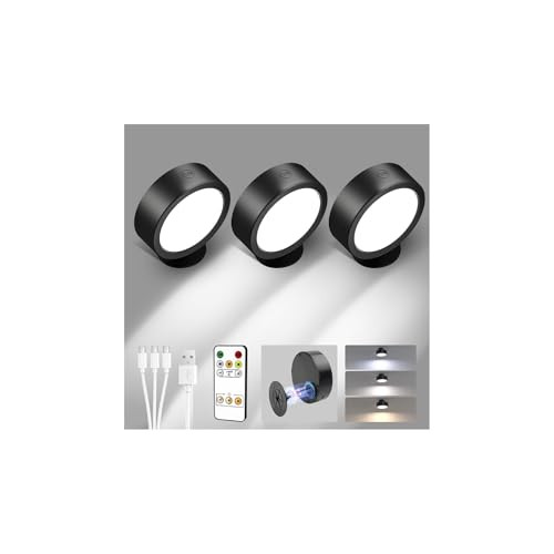 Wireless Rechargeable LED Wall Mounted Lights (3-Pack)
