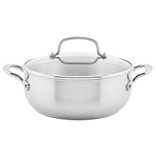 KitchenAid 4-Quart Stainless Steel Induction Casserole w/ Lid