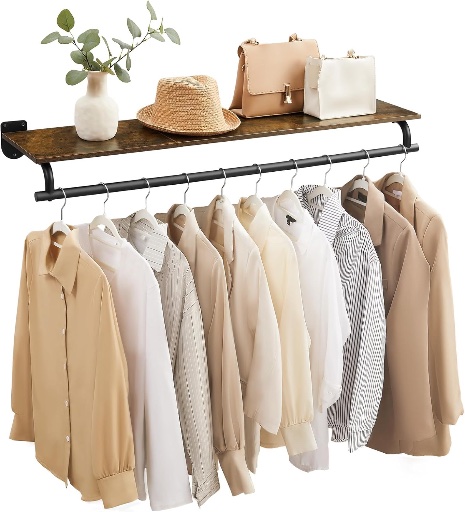 SONGMICS Wall Mounted Clothes Rack