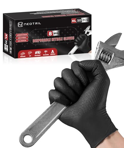 NEOTRIL 8 Mil Heavy Duty Disposable Nitrile Gloves