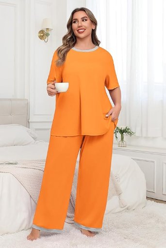 Lastshe 2 PC Plus Size Pajama Set