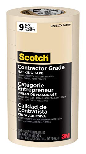 Scotch Contractor Grade Masking Tape 9-Pack, 0.94 inches by 60.1 Yards Deal