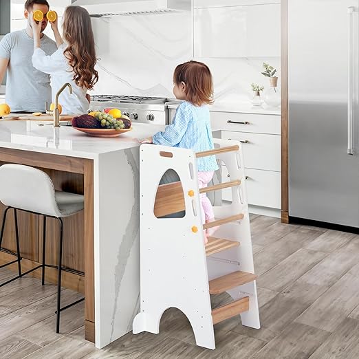 Adjustable Height Kids Kitchen Stool