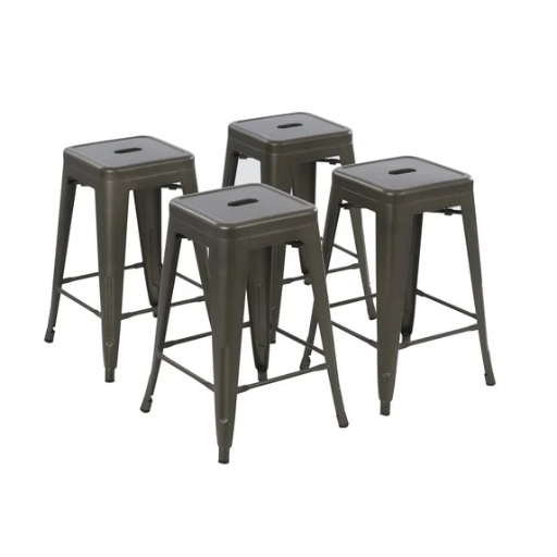 4-Count 24" Howard Metal Stackable Stools Set